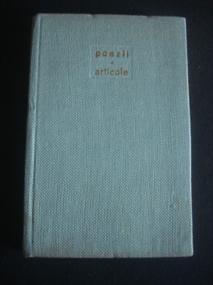 EUGEN CONSTANT - POEZII SI ARTICOLE {1964} foto