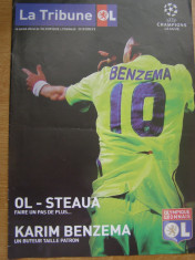 Program fotbal Olympique Lyonnais - Steaua Bucuresti (2008) foto