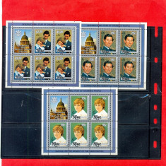 ST-133=NIUE 1982-Lot de timbre MNH,Kleinbogen cu timbre nestampilate,DIANA,MNH