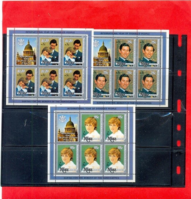ST-133=NIUE 1982-Lot de timbre MNH,Kleinbogen cu timbre nestampilate,DIANA,MNH