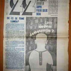 ziarul "22 " 27 ianuarie 1990 ( anul 1,nr.2 )