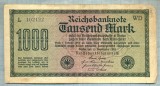 1781 BANCNOTA - GERMANIA - 1 000 MARK - anul 1922 -SERIA 102122 -starea care se vede