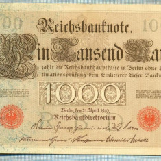 1761 BANCNOTA - GERMANIA - 1 000 MARK - anul 1910 -SERIA 2317930 -starea care se vede