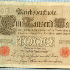 1764 BANCNOTA - GERMANIA - 1 000 MARK - anul 1910 -SERIA 2317943 -starea care se vede