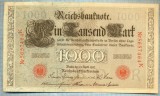 1765 BANCNOTA - GERMANIA - 1 000 MARK - anul 1910 -SERIA 5657464 -starea care se vede