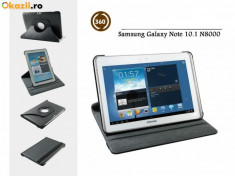 Husa rotativa 360 Samsung Galaxy Note 10.1 N8000 N8010 N8013 + bonus foto