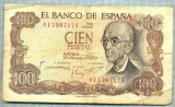 1733 BANCNOTA - SPANIA - 100 PESETAS - anul 1970 -SERIA 5307171 -starea care se vede