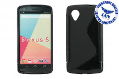 Husa Silicon LG Nexus 5 D820/D821 Negru (Fan Courier gratuit) foto