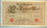 1762 BANCNOTA - GERMANIA - 1 000 MARK - anul 1910 -SERIA 4218687 -starea care se vede