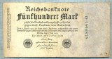 1777 BANCNOTA - GERMANIA - 500 MARK - anul 1922 -SERIA 1596875 -starea care se vede