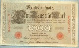 1758 BANCNOTA - GERMANIA - 1 000 MARK - anul 1910 -SERIA 0007043 -starea care se vede