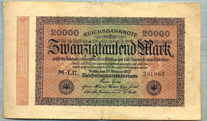 1774 BANCNOTA - GERMANIA - 20 000 MARK - anul 1923 -SERIA 301962 -starea care se vede