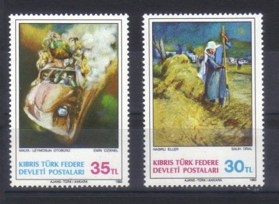 CIPRU de Nord (Turcesc) 1983, Picturi, serie neuzata, MNH foto