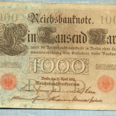 1755 BANCNOTA - GERMANIA - 1 000 MARK - anul 1910 -SERIA 3680568 -starea care se vede