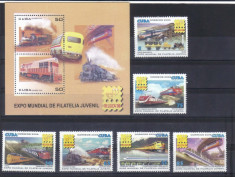 CUBA 2006, Transport feroviar - Locomotive, serie neuzata, MNH foto