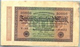 1773 BANCNOTA - GERMANIA - 20 000 MARK - anul 1923 -SERIA 319553 -starea care se vede