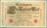 1766 BANCNOTA - GERMANIA - 1 000 MARK - anul 1910 -SERIA 2204003 -starea care se vede