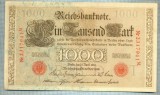 1763 BANCNOTA - GERMANIA - 1 000 MARK - anul 1910 -SERIA 2317941 -starea care se vede