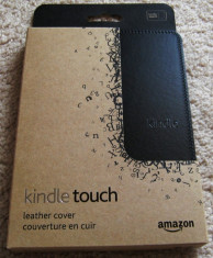 Husa Kindle Touch - NOUA - Piele Naturala - Originala Amazon - Neagra foto