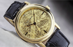 Yves Camani AUVILAR +++ ceas imbogatit cu foita de aur +++ puritate 999,99% foto