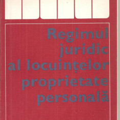 (C4814) REGIMUL JURIDIC AL LOCUINTELOR PROPRIETATE PERSONALA DE DORU COSMA, EDITURA STIINTIFICA, 1974
