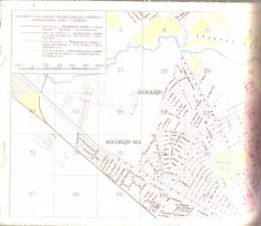 Harta Bucuresti dimensiuni mari 110 cm/110 cm foto