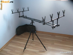 Rod Pod 3 Picioare Marca FL 4 posturi Super Stabil Foarte Inalt + Husa Reglabil 360 grade foto