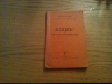 SCRIERI DE DREPT CIVIL SI PROCEDURA CIVILA - Ovid Sachelarie - 1938, 214 p.