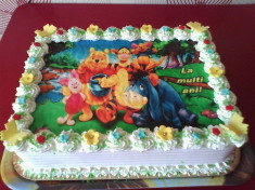 Vafe tort cu Winnie the Pooh foto