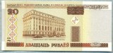 1810 BANCNOTA - BELARUS - 20 RUBLEI - anul 2000 -SERIA 1650809 -starea care se vede