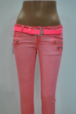 BLUGI SKINNY ELASTICI ROZ MEDIUM WASHED foto