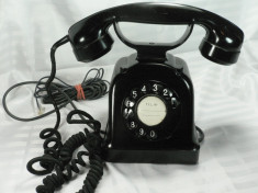 TELEFON VECHI DE COLECTIE - VINTAGE - STARE DE FUNCTIONARE - EBONITA NEAGRA foto