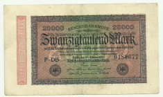 GERMANIA 20.000 MARCI MARK 1923 VF [7] foto