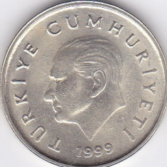 Moneda Turcia 50.000 Lire (50 Bin Lira) 1999 - KM#1056 UNC (luciu frumos)