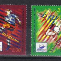 FRANTA 1998, Campionatul Mondial de fotbal, serie completa neuzată, MNH