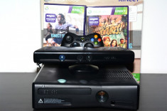 Vand Consola Microsoft Xbox360 4 GB + Kinect + Kinect Adventures + joc Nike Fitness + Joc GTA IV + Ghost Recon foto