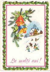 #carte postala(marca fixa)-FELICITARE-La multi ani!