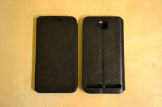Husa Samsung Ativ S I8750 Flip Case Slim Black foto