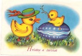 #carte postala(marca fixa)-FELICITARE-Hristos a inviat, Necirculata, Printata