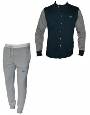 Trening Adidas - G.Bale Edition - College - Bluza cu capse - Pantaloni conici Gri - Din Bumbac - Masuri S M L XL XXL B137 foto