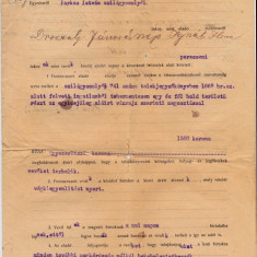 DOCUMENT 1911 PERICEI SALAJ CU TIMBRU FISCAL UNGARIA 4 pagini
