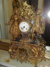 pendula/ceas antica de semineu, 55cm inaltime!!!! ,1855, JAPPY FRERES MED D,HONEUR,,1500 ron foto