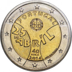 PORTUGALIA 2 euro 2014, UNC foto