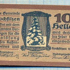 1895 BANCNOTA NOTGELD - AUSTRIA - 10 HELLER - anul 1921 -SERIA FARA -starea care se vede