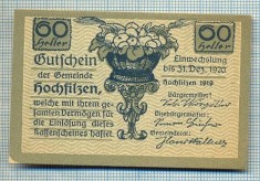 1885 BANCNOTA NOTGELD - AUSTRIA - 60 HELLER - anul 1920 -SERIA FARA -starea care se vede