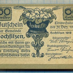 1882 BANCNOTA NOTGELD - AUSTRIA - 60 HELLER - anul 1920 -SERIA FARA -starea care se vede