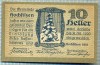 1860 BANCNOTA NOTGELD - AUSTRIA - 10 HELLER - anul 1920 -SERIA FARA -starea care se vede