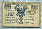 1876 BANCNOTA NOTGELD - AUSTRIA - 60 HELLER - anul 1920 -SERIA FARA -(tren,vagoane)-starea care se vede