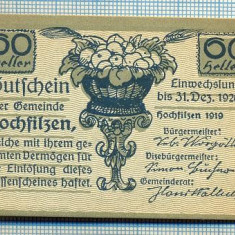 1876 BANCNOTA NOTGELD - AUSTRIA - 60 HELLER - anul 1920 -SERIA FARA -(tren,vagoane)-starea care se vede