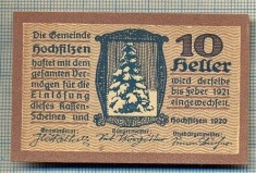 1892 BANCNOTA NOTGELD - AUSTRIA - 10 HELLER - anul 1921 -SERIA FARA -starea care se vede
